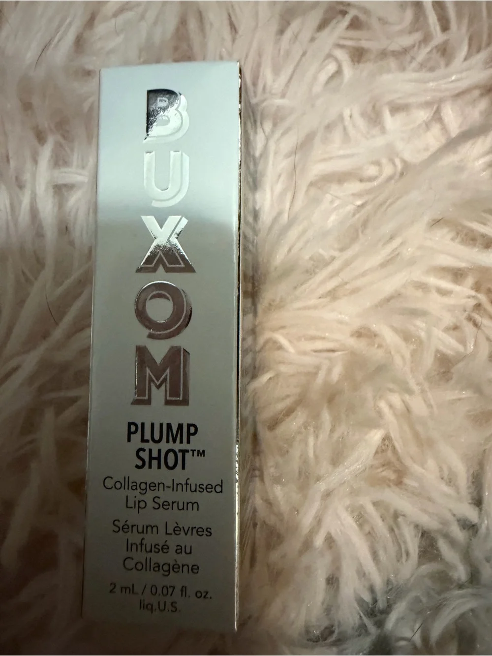 Buxom Plump Shot Collagen-Infused Lip Serum — Pale Pink & Metallic Box